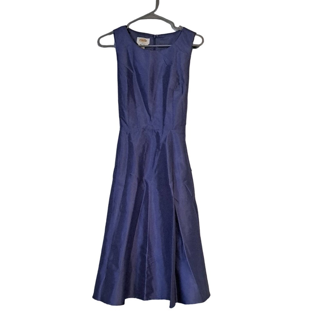 Talbots periwinkle silk blue dress size 4 nwot